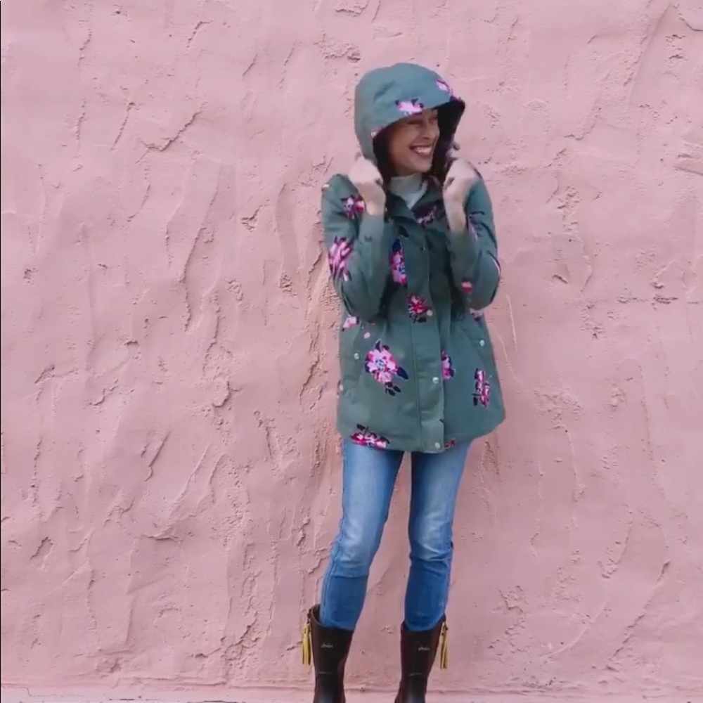 Joules Raincoat floral print size 2 - Picture 6 of 7